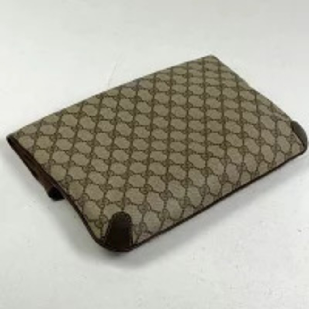Gucci Clutch Brown GG Canvas Shoulder Bag Brown